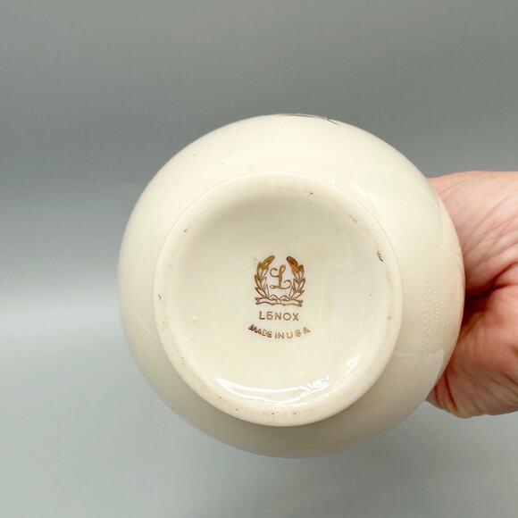 Vintage Lenox Porcelain Floral Bud Vase with 24kt Gold Accents Made in USA - Picture 3 of 10